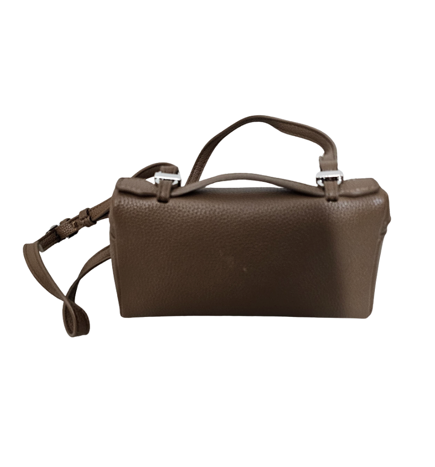Elegant Pebble-Grain Box Crossbody Bag - 31647