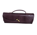 Croco-Embossed Baguette with Gold Hardware - 25570