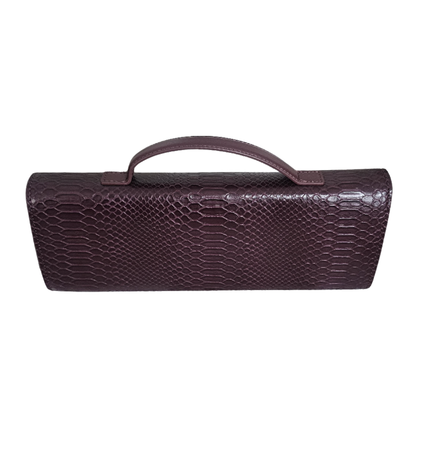 Croco-Embossed Baguette with Gold Hardware - 25570