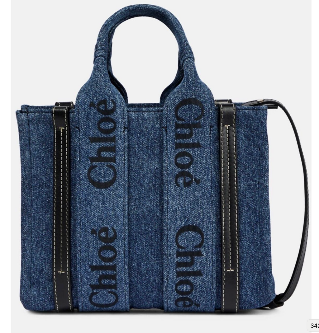 Chloé Woody Small Denim Tote Bag - 34226