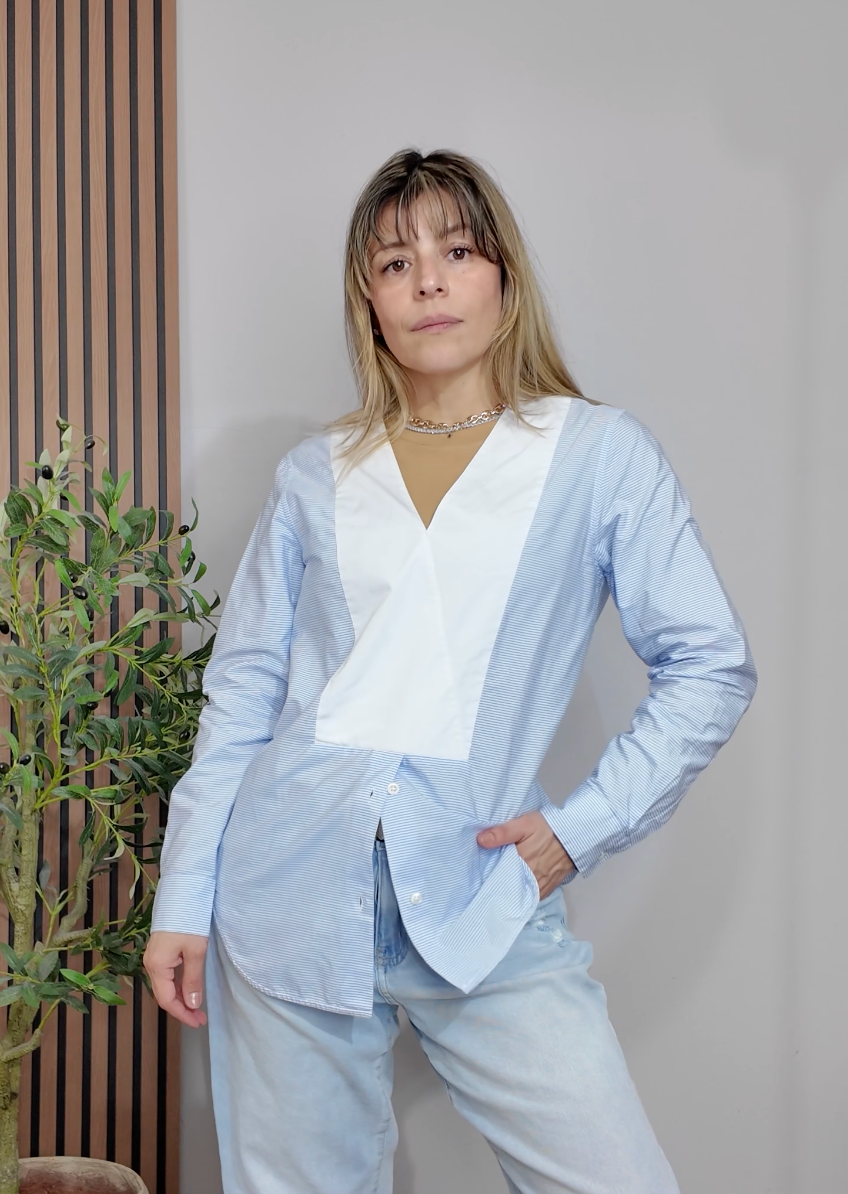 Classic Wrapped Stripe Shirt - 33814
