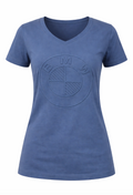 BMW Embossed Logo V-Neck T-Shirt - 33851