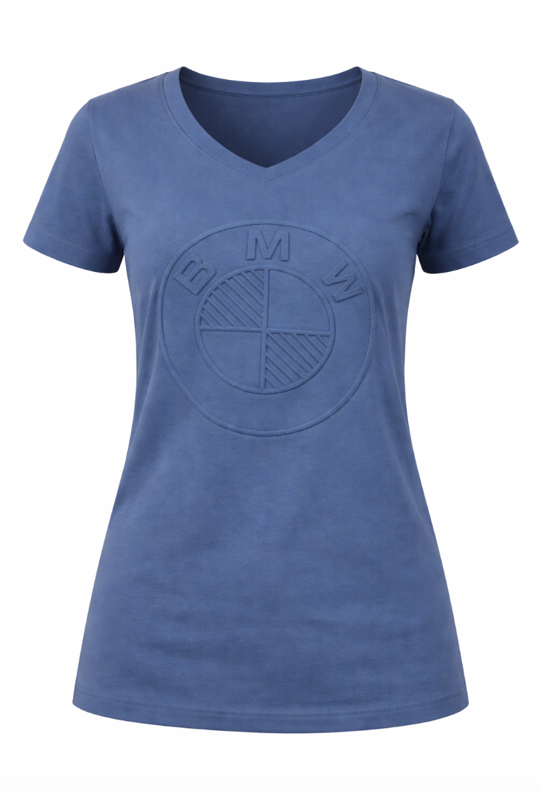 BMW Embossed Logo V-Neck T-Shirt - 33851