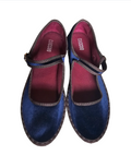 Navy Velvet Mary Jane Espadrilles - 30178