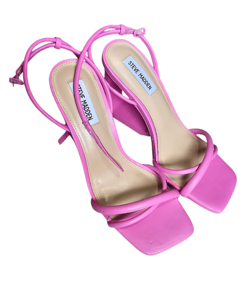 Steve Madden Hot Pink Block-Heel Sandals - 30344