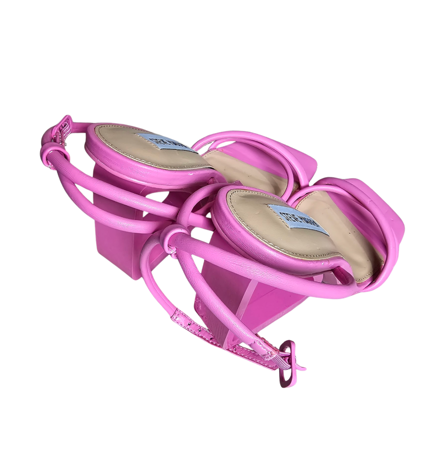 Steve Madden Hot Pink Block-Heel Sandals - 30344