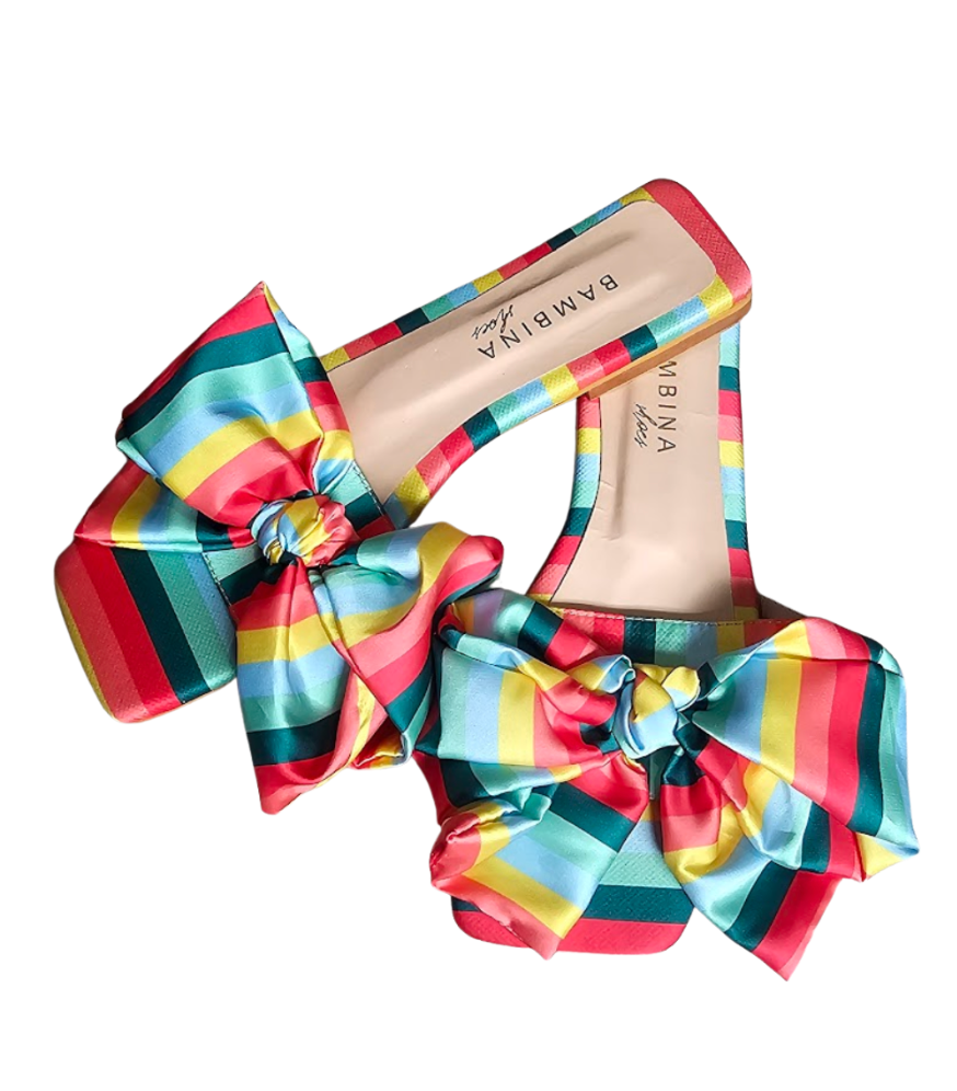 Bambina Shoes Rainbow Bow Mules - 1927