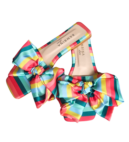 Bambina Shoes Rainbow Bow Mules - 1927