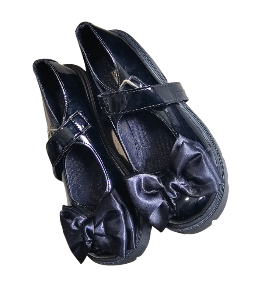 Black Patent Bow Mary Janes - 21918