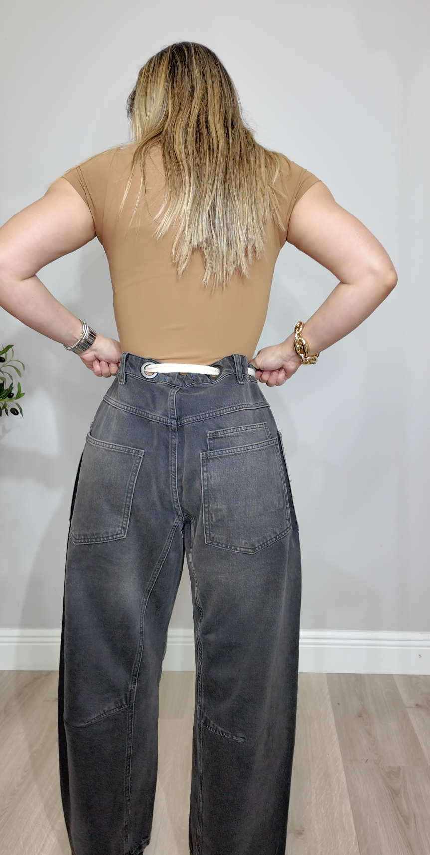 Patchwork Relaxed Cargo Jeans - 34270