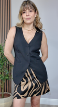 Classic Tailored Black Waistcoat - 34020