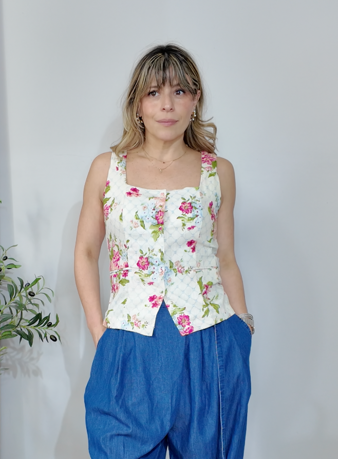 Floral Bustier Top - 34447