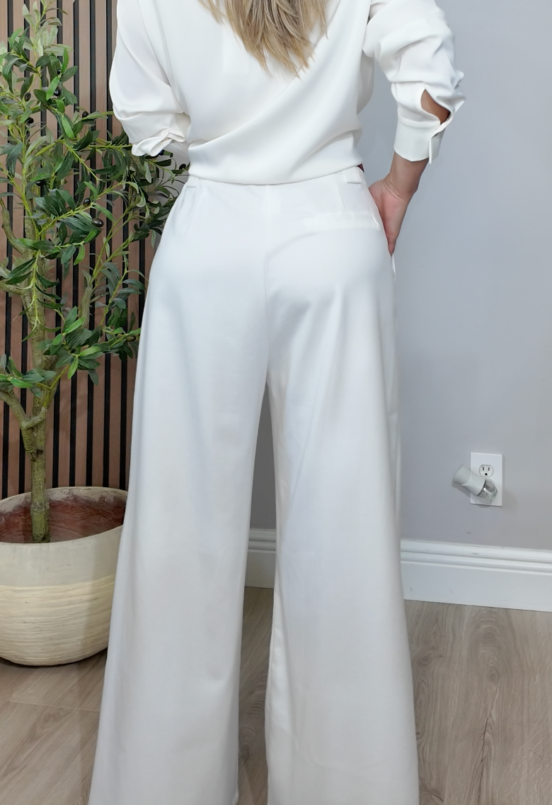 High-Waisted Wide-Leg Palazzo Pants - 33741