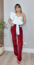 Jessica Simpson High-Rise Corduroy Wide-Leg Pants - 34497