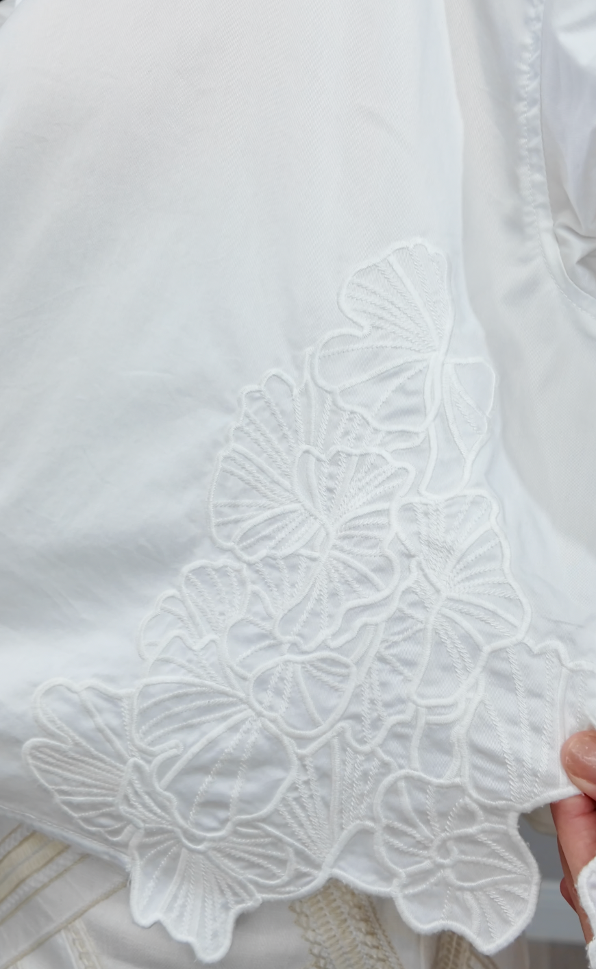 Oversized Crisp White Button-Down Shirt - 34246