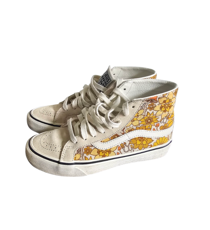 Vans Sk8-Hi Floral Canvas &amp; Suede Sneakers - 34530