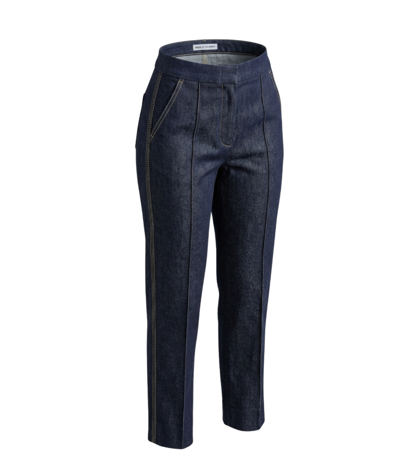 Tailored High-Waist Denim Trousers by ME+EM - 29341