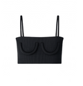 Structured Ribbed Cropped Top - 30700