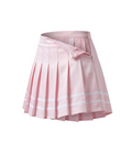 Pleated Skirt with Stripes and Zipper - 30512