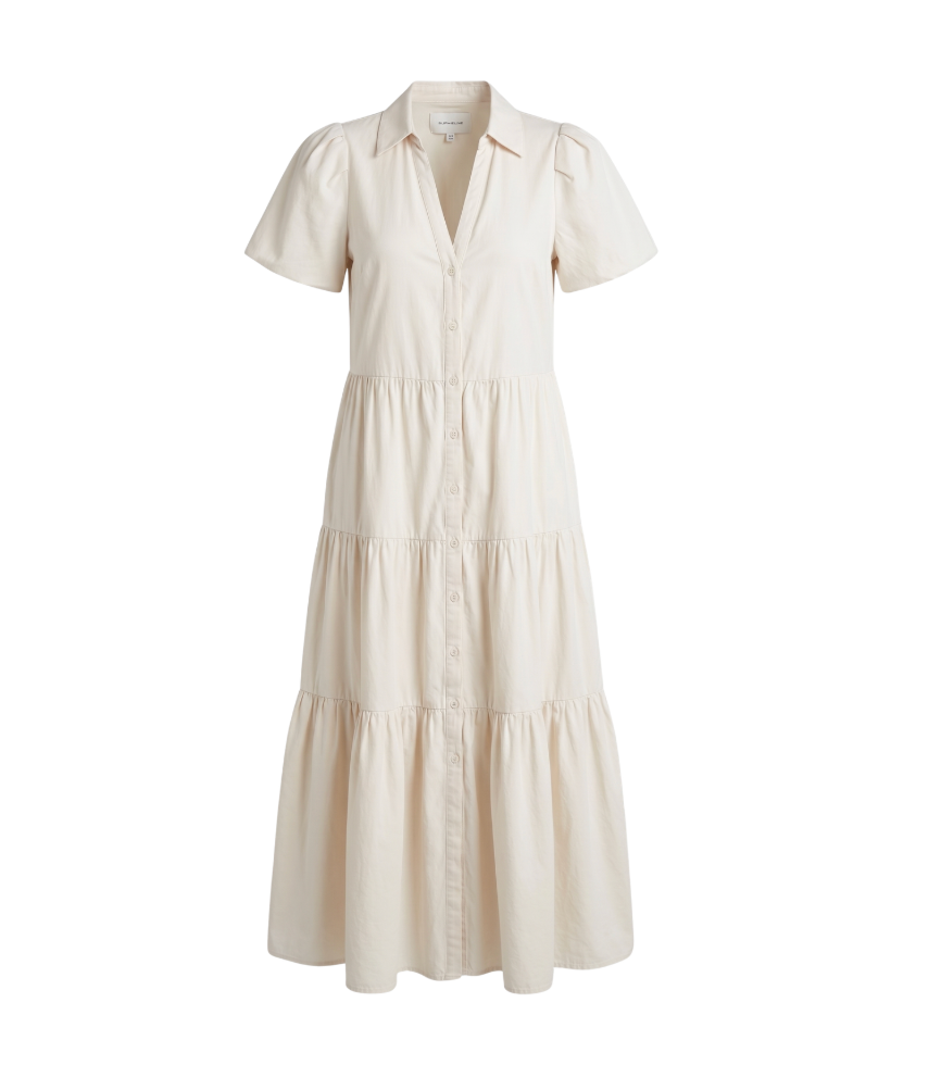 Brochu Walker Tiered Puff-Sleeve Midi Dress - 30417
