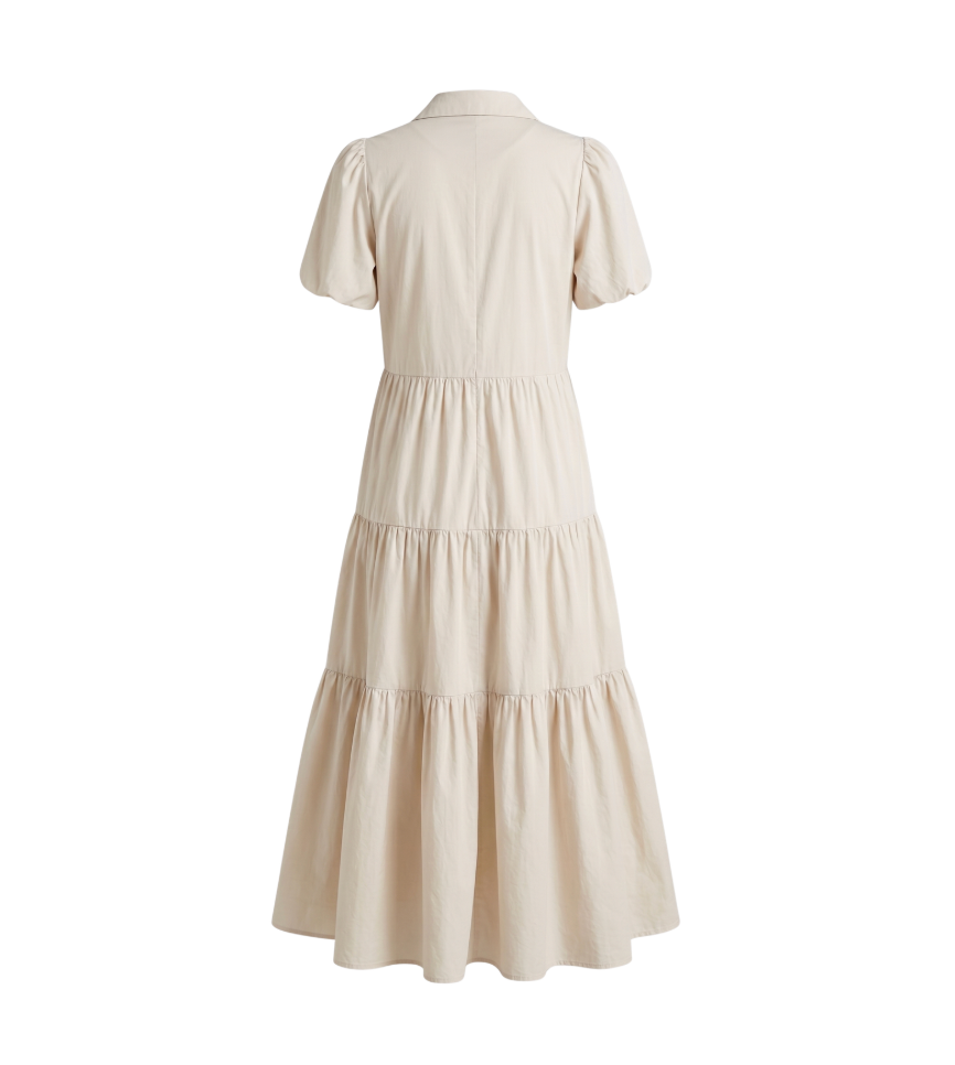 Brochu Walker Tiered Puff-Sleeve Midi Dress - 30417