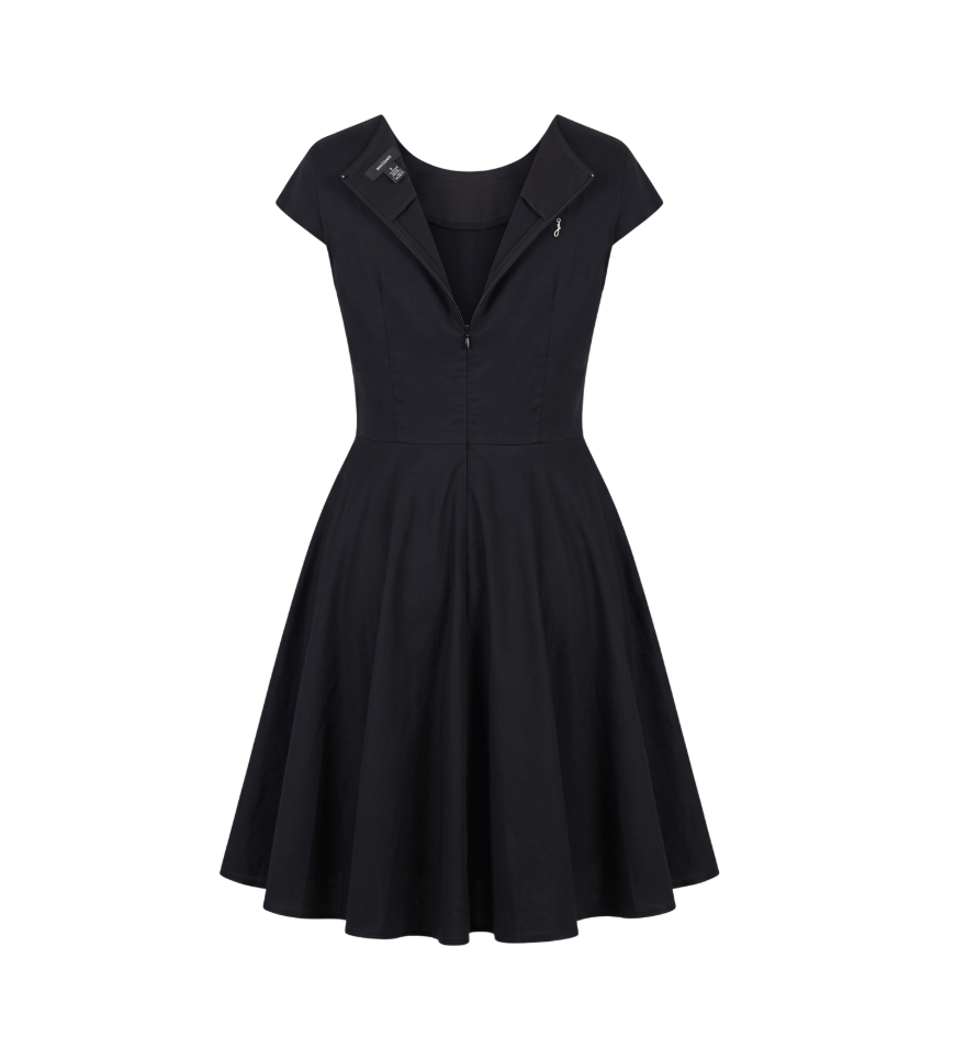 Classic Black Fit-and-Flare Dress - 30340