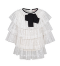 Tiered Tulle Bow Blouse by JJS FAIRYLAND - 31818