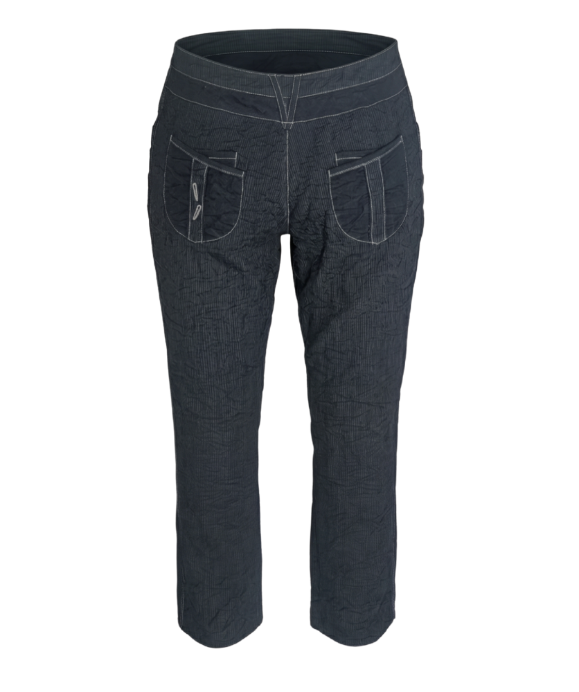 Textured Pinstripe Mid-Rise Trousers - 31728