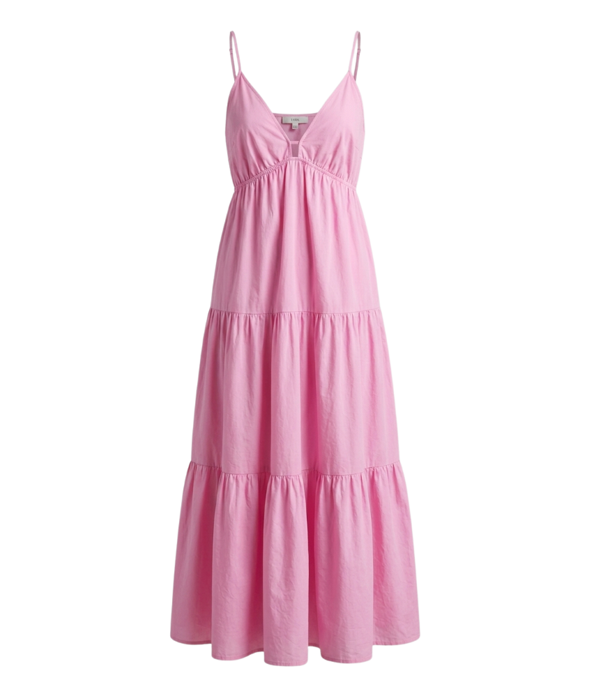 Pink Tiered Maxi Dress - 30279