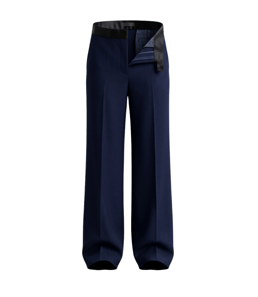 Victoria Beckham Satin-Trimmed Tailored Trousers - 28765