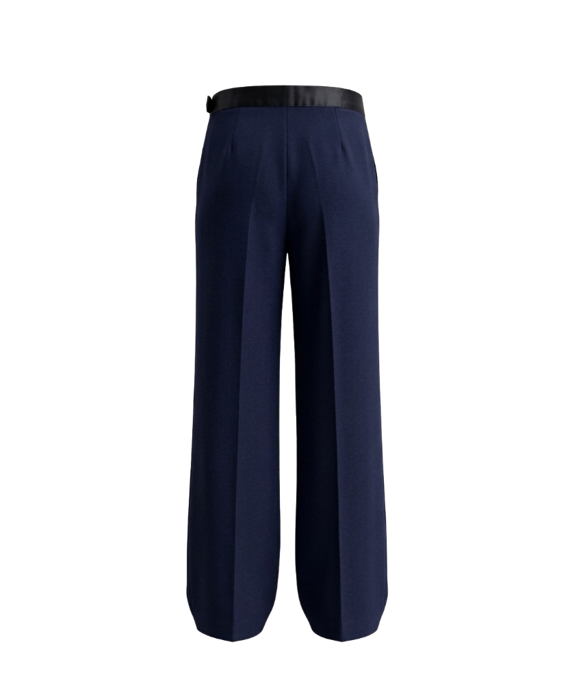 Victoria Beckham Satin-Trimmed Tailored Trousers - 28765