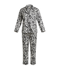 Elegant Monochrome Botanical Pajama Set - 30706