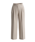 Valentino Garavani Beige Virgin Wool Wide-Leg Trousers - 10830