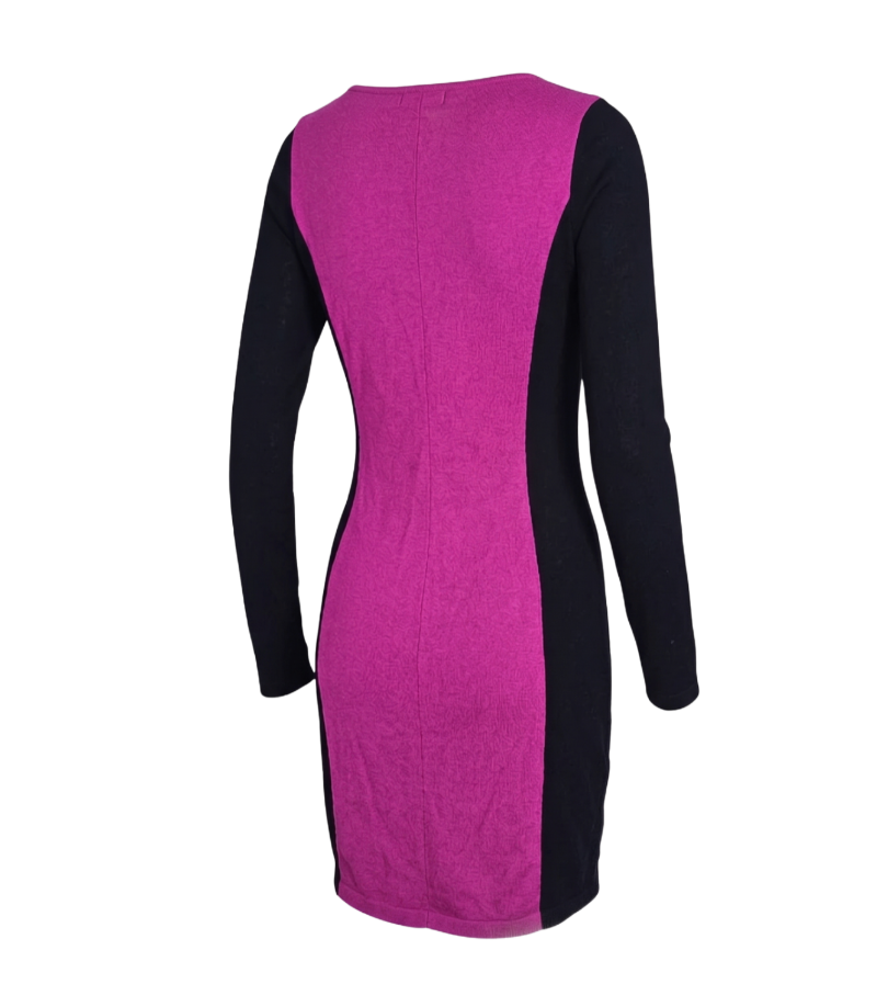 Color-block long sleeve dress - 15699