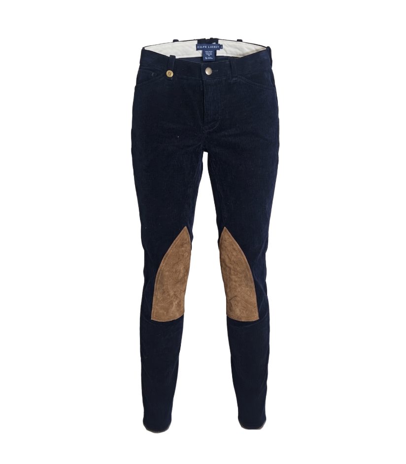 Ralph Lauren Navy Corduroy Equestrian Trousers - 23690