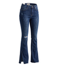 Chic Flare-Leg Dark Wash Jeans - 31759