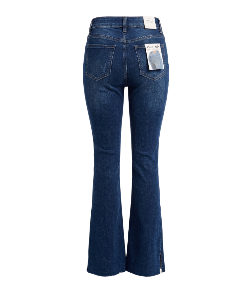 Chic Flare-Leg Dark Wash Jeans - 31759