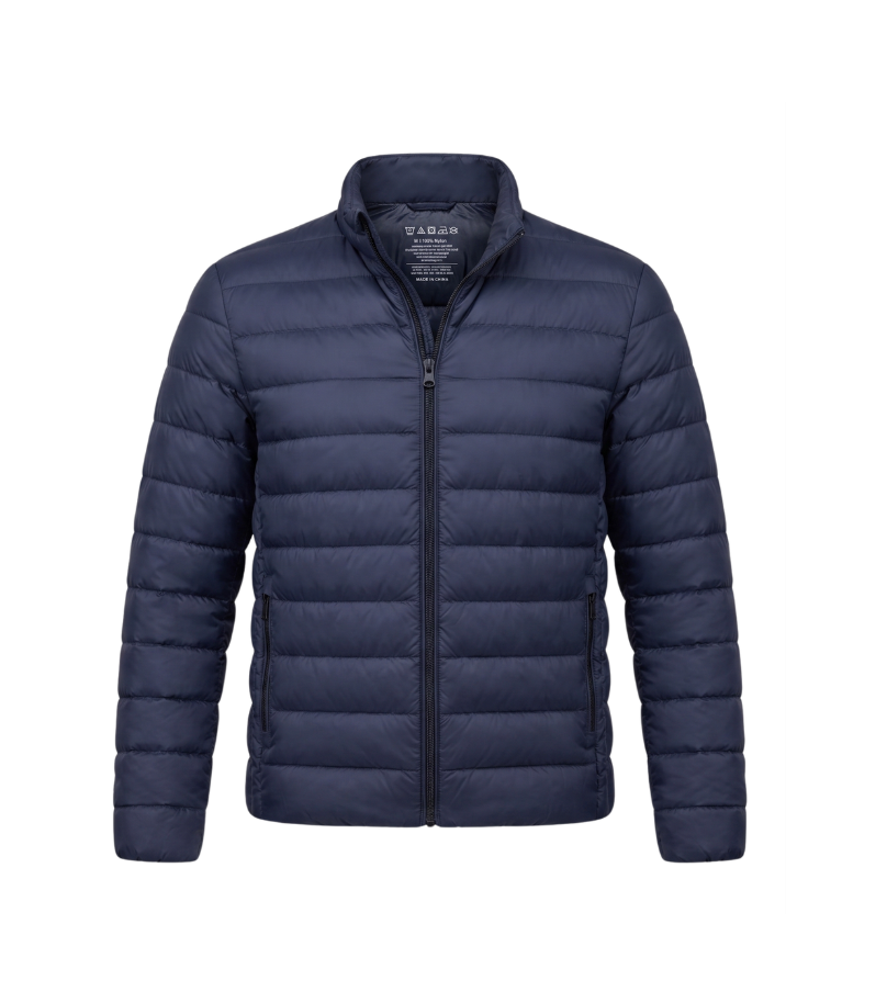 Versatile Navy Lightweight Puffer Jacket - 8006