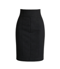 Elegant Black Straight Skirt - 16643