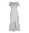Elegant Blush Pink Illusion Bodice Gown - 25112