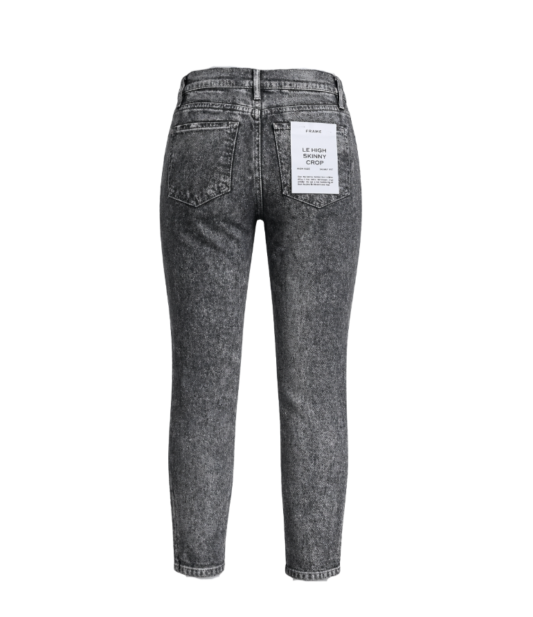 FRAME Le High Skinny Crop Metallic Jeans - 10650