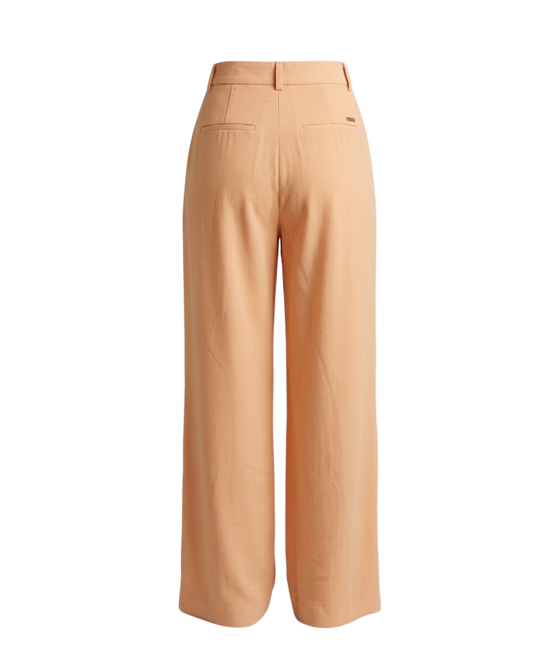 High-Waist Wide-Leg Peach Trousers - 26924