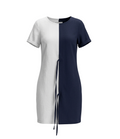 Modern Contrast Color-Block Mini Dress - 34349