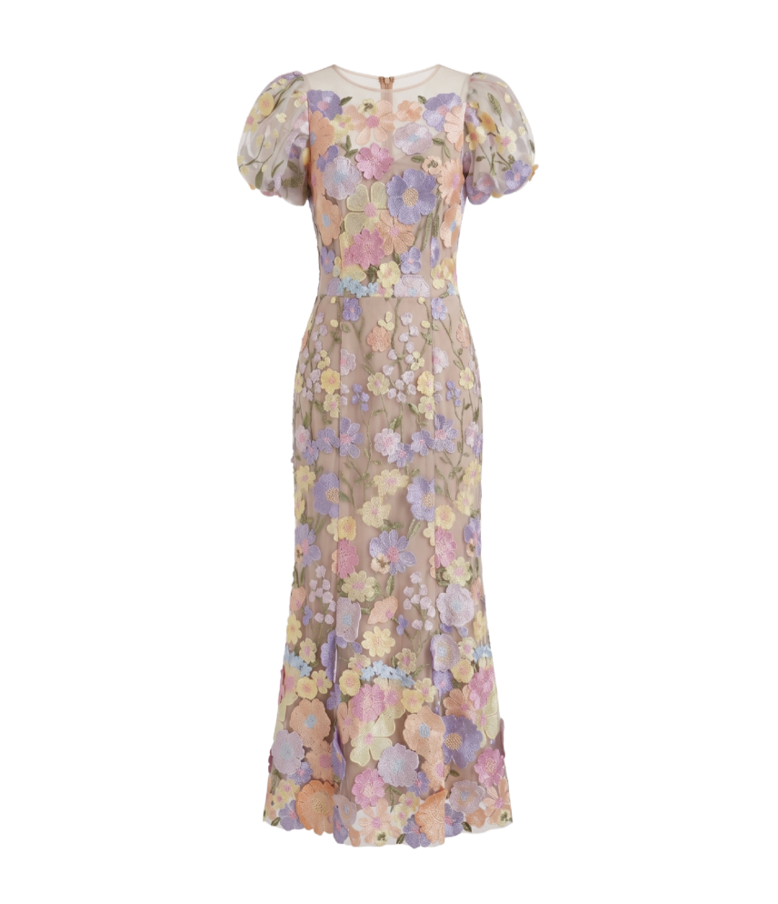Floral Embroidered Mesh Gown by ELLIATT - 25055