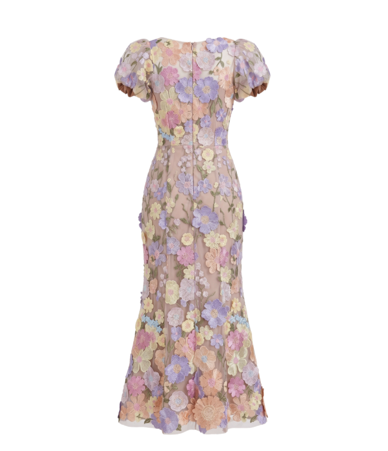 Floral Embroidered Mesh Gown by ELLIATT - 25055