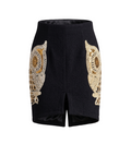 Embellished Owl Pencil Skirt - 24783