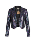 Essue Iridescent Sequin Cropped Blazer - 32688