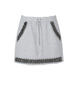 Embellished Knit Mini Skirt - 34249