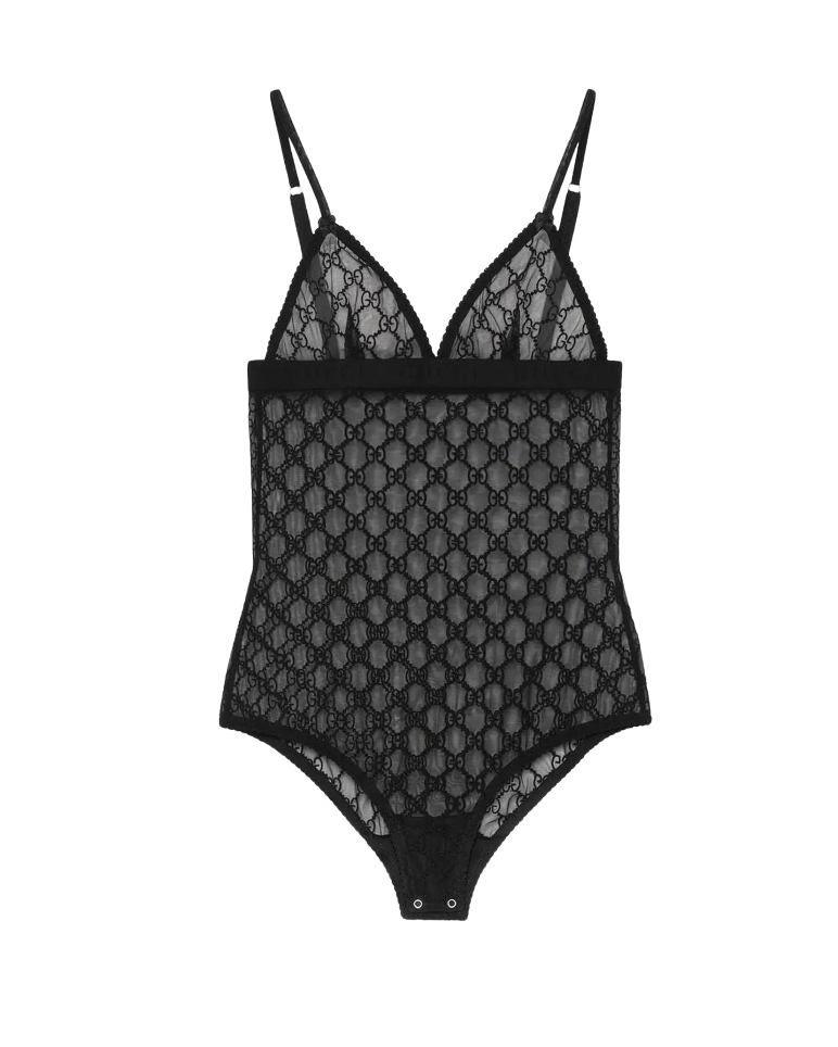 Gucci GG Tulle Lingerie Bodysuit - 30581