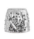 Dazzling Silver Paillette Sequin Mini Skirt - 11841